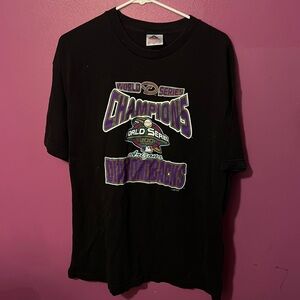 Vtg Diamondbacks World Series Champions Shirt XL Randy Johnson Gonzales Peralta